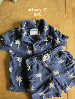 Old Navy Palm Polo and Shorts Set